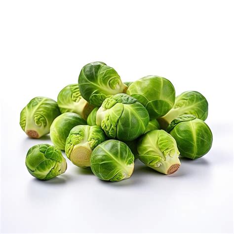 Premium Photo Image Of Brussel Sprouts On A White Surface In The