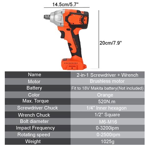 V N M Li Ion Cordless Impact Brushless Wrenc Grandado