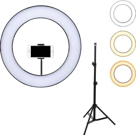 Andowl Ring Light Q JC100 25cm 2500 4500K με Τρίποδο Δαπέδου και Βάση