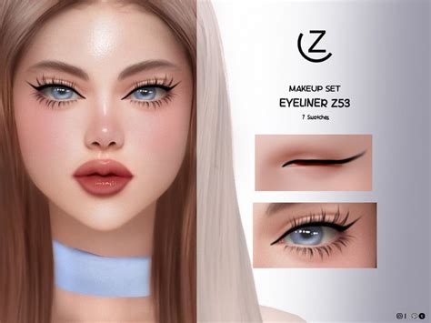 ZENX MAKEUP SET EYELINER Z53 In 2024 Sims 4 Cc Makeup Sims 4 Cc Eyes