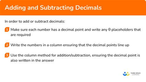 Adding And Subtracting Decimals Gcse Maths Steps And Examples