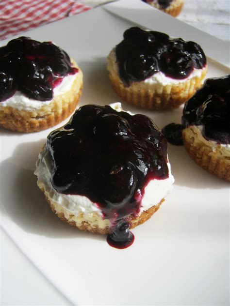 Mini Blueberry Compote Cheesecakes - Julia's Cuisine