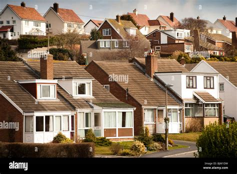 Waunfawr 1960s Suburban Housing Estate Aberystwyth Wales Uk Stock