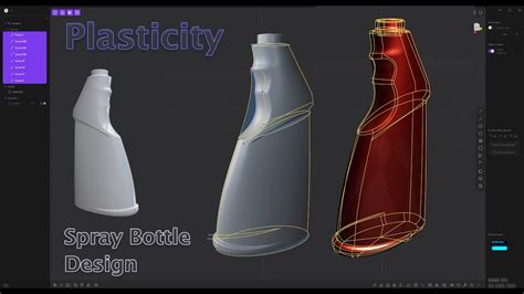 Plasticity 3D Tutorial Spray Bottle Design Advanced Surface