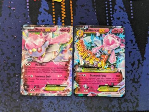 Pokemon Cards Diance EX XY43 M Diancie EX X44 XY Black Star Promo