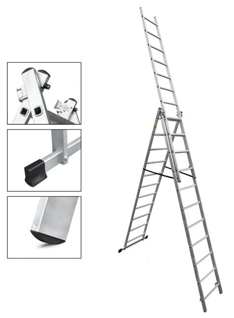 Przemysłowa Drabina Wielofunkcyjna 3x10 DW3 150 KG Drabiny aluminiowe