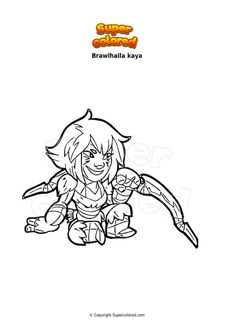 Coloring Page Brawlhalla Kaya