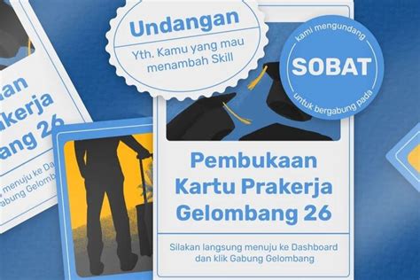 Resmi Dibuka Gelombang 26 Kartu Prakerja 2022 Segera Cek Dashboard