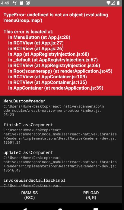 Typeerror Undefined Is Not An Object Evaluating Menugroup Map