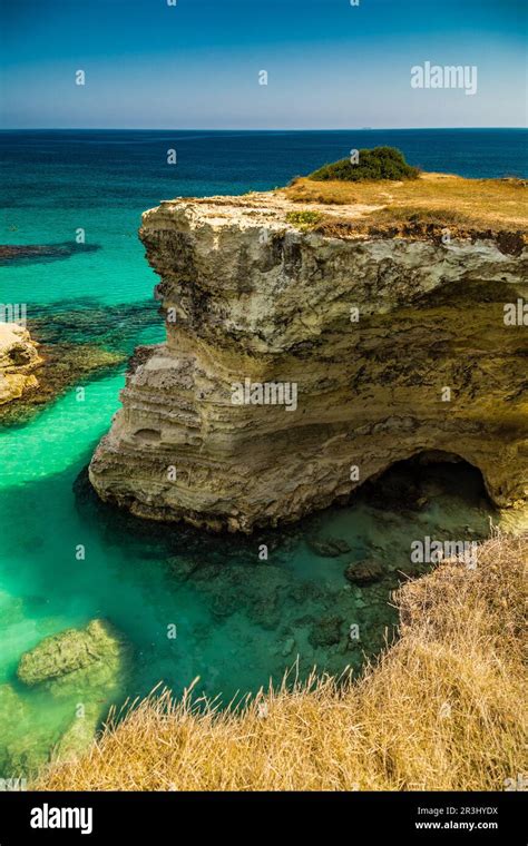 Stacks On The Coast Of Apulia In Italy Stock Photo Alamy