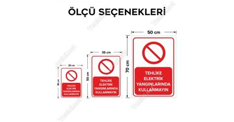 Tehlike Elektrik Yangınlarında Kullanmayın Levhası