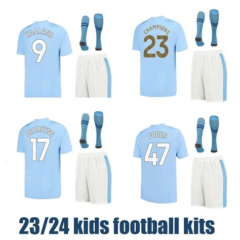 23 24 Maglia Da Calcio HAALAND MANS CITIES Kit Da Calcio Bambini DE