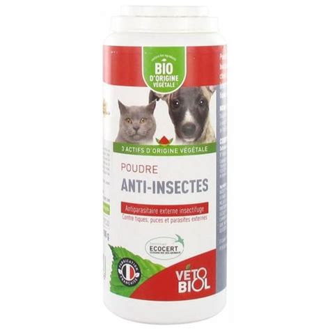 Antiparasitaires Externes Vétobiol Poudre Anti Insectes Bio Cdiscount