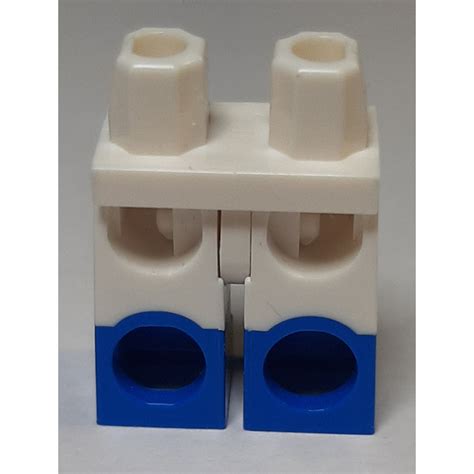 LEGO White Minifigure Hips And Legs With Blue Feet 3815 21019