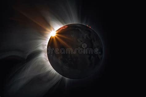 Close-up of the Sun during an Eclipse, with Its Corona Visible Stock ...