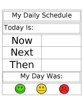 Daily Schedule Chart by Teresa Piper | TPT