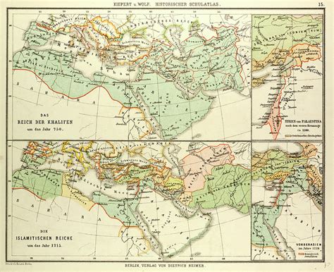 Map Of The Umayyad Caliphate Empire In 750 And The Islamic Drawing by ...