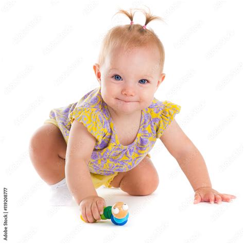 Child Little Girl Portrait Of Beautiful Happy Baby Stock Foto Adobe