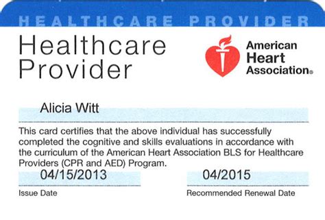 Cpr Certification Renewal American Heart Association Prntbl