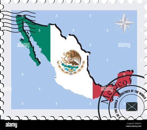 Vector Stamp With The Image Maps Of Mexico Stock Vector Image And Art Alamy