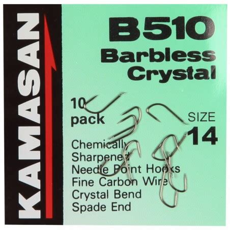 Hooks B Barbless Crystal X Kamasan