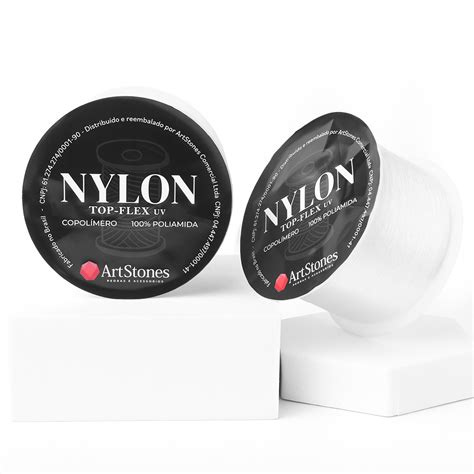 Fio De Nylon Mm Cristal Rolo Metros Artstones