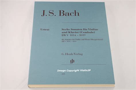 J S Bach Six Sonatas Bwv Edited By