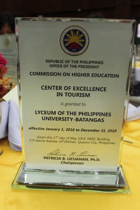 Lpu Receives Center Of Excellence And Center Of Development Awards From