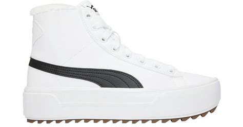 Puma Kaia Mid Fur White Black Lyst