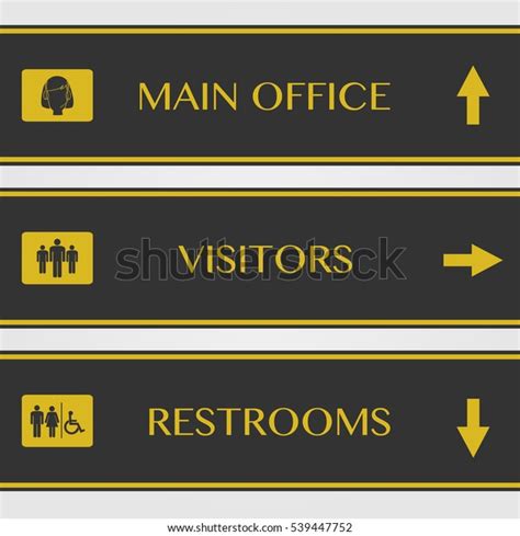 Office Restroom Signs Illustration On White Stock Vector (Royalty Free ...