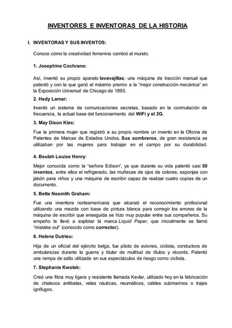 Inventores E Inventoras De La Historia PDF