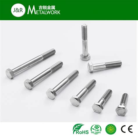 M10 M24 SUS304 Stainless Steel Half Thread Hex Bolt DIN931 Half