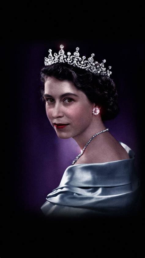 Queen Elizabeth II, ca 1950s, colorized by Alex Y. Lim from a photo by ...