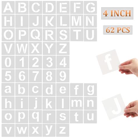 Buy Eage Alphabet Letter Stencils Inches Pcs Reusable Plastic