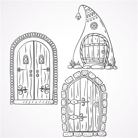 Hand Drawn Doors Clipart Doors Svg Doors Png 15 Separete Etsy Australia