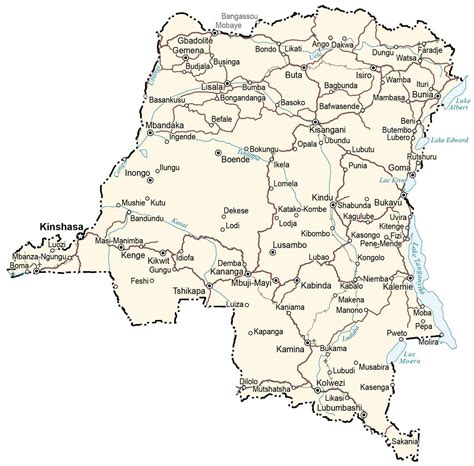 Democratic Republic of Congo Map - GIS Geography