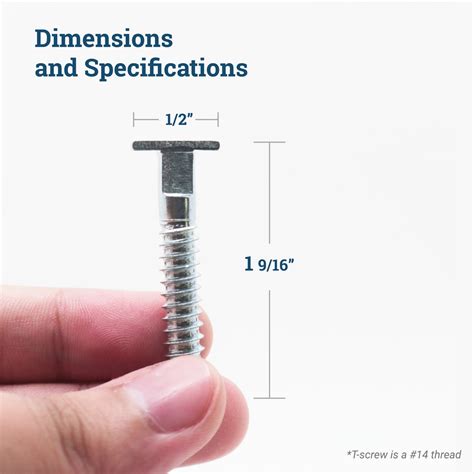 T Head Security Screw 1 58 Long 14 Thread Picture Hang Solutions