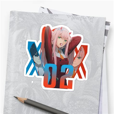 Darling In Franxx 02 Sticker By Yatotoki44 Redbubble