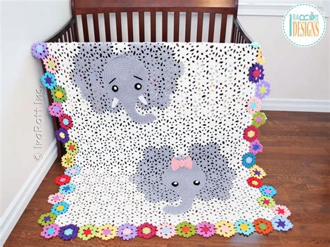 josefina  jeffery elephant blanket crochet pattern crochet
