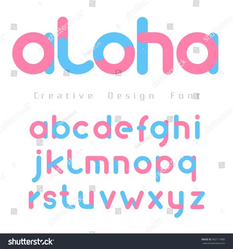 Font Vector Blue Pink Color On Stock Vector Royalty Free 402117985 Shutterstock