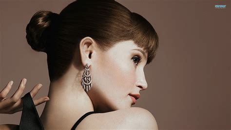 Face Actress Looking Away Women Brunette Profile Gemma Arterton