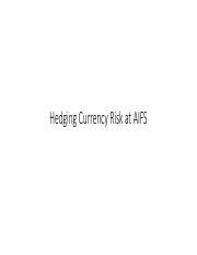 Effective Strategies For Hedging Currency Risk At AIFS Course Hero