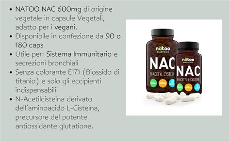 N Too Capsule Nac N Acetil Cisteina Mg Integratore Alimentare