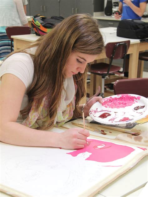 Shades Of Color Art Students Create Monochromatic Self Portraits