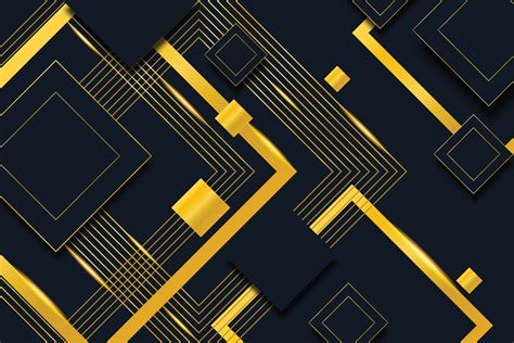 Abstract Template Black Geometric Diagonal Background With Golden Line