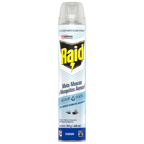 Insecticida En Aerosol2 Raid Mata Moscas Y Mosquitos Frasco 400ml Plazavea Plazavea