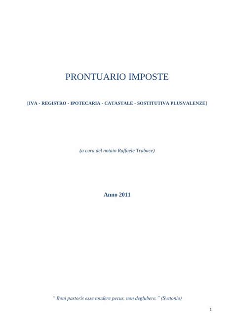 Pdf Prontuario Imposte Notaioricciardi It Imposte