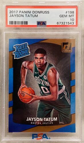 Jayson Tatum Rated Rookie Rc Psa Panini Donruss Boston