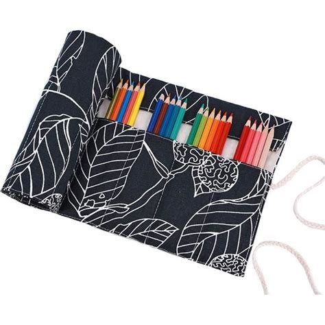 Trousse Pour 72 Crayon De Couleur Trousse À Crayon Enroulable 72 Trous