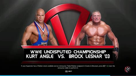 Wwe K Kurt Angle Vs Brock Lesnar Youtube